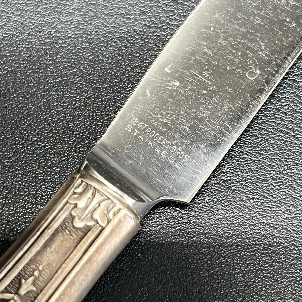 Vintage 1847 Rogers Bros Ambassador Dinner Knives Set Of 6 9.5” IS Silver-plate.